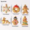 6/12pcs Gingerbread Man Ornaments Xmas Tree Hanging Pendant Christmas Decorations for Home 2024 New Year Gift Navidad Noel