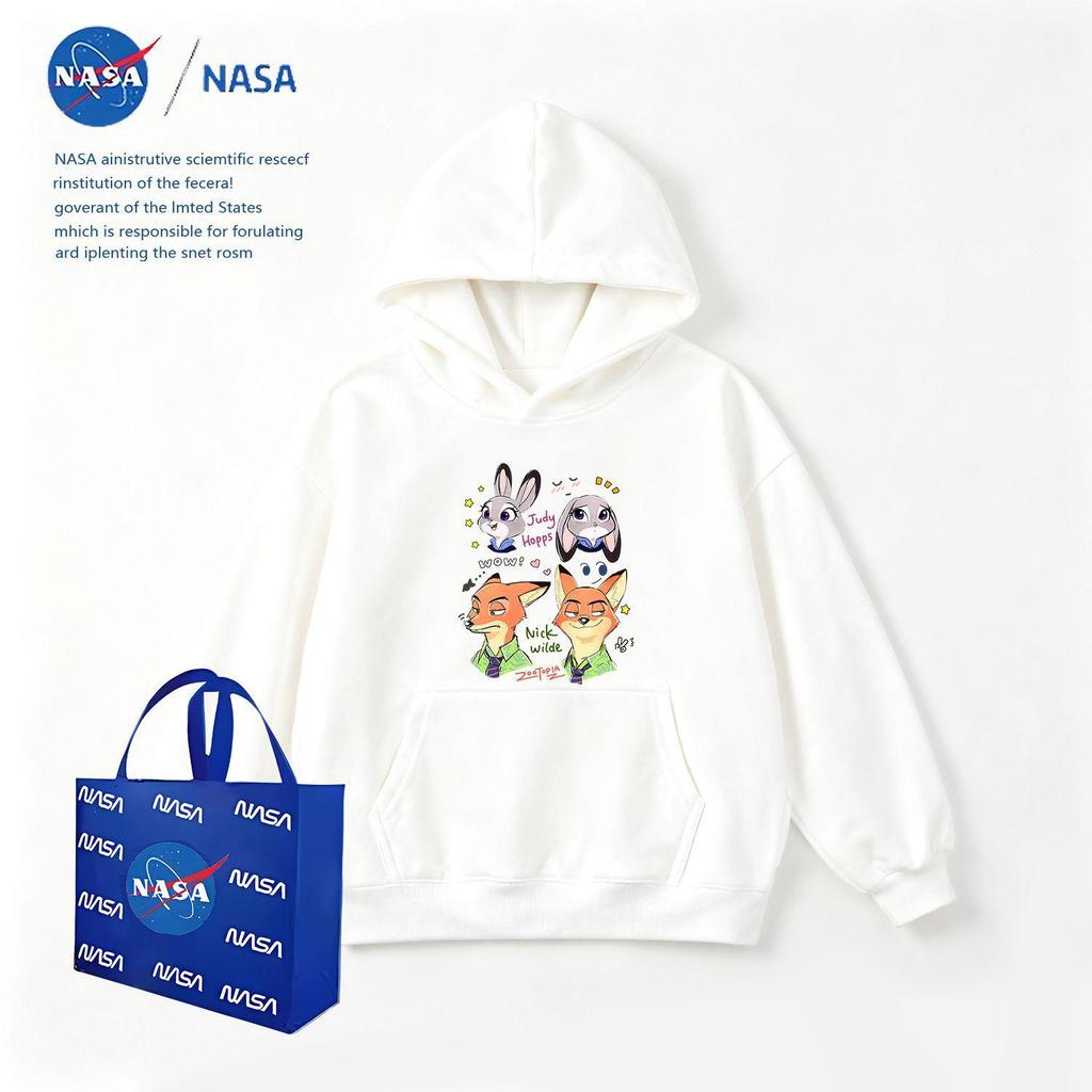 NASA Zootopia Kids Hoodie: Cute Cartoon Police Officer Judy & Nick Jacket