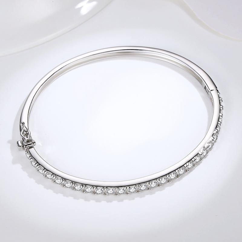 Классический модный интернет-знаменитости S925 Серебряный браслет с бриллиантами для женщин Серебряный браслет с бриллиантами