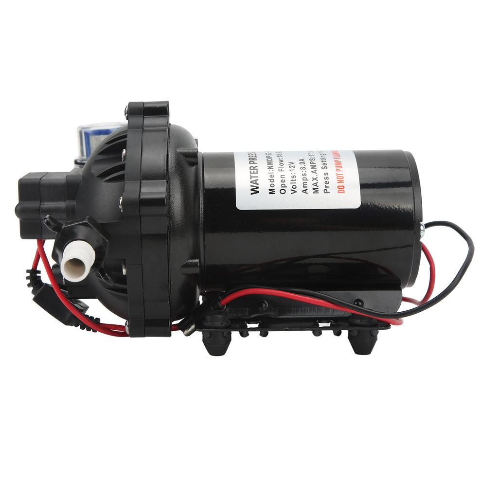 Self Priming DC Diaphragm Pump 12V 18.9LPM 5.0GPM Rated Flow with 15A Fuse Auto Cut Off for RV Boat
