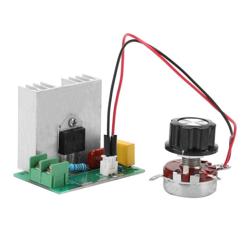 AC 0-220V 4000W Motor Speed Regulator FR-4 Circuit Board 40A AC Motor Speed Controller Adjustable Anti-Spike LED Dimmer