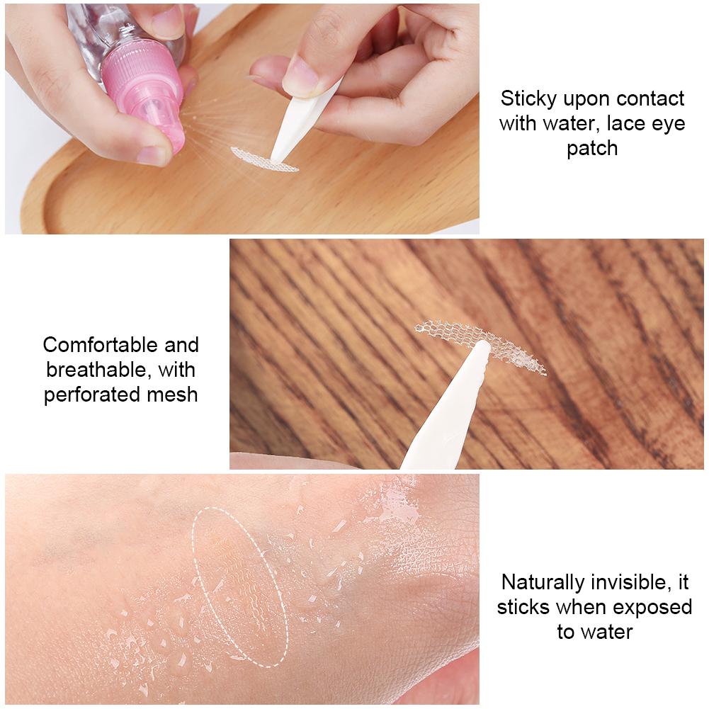240 шт. Двусторонний скотч для век кружевной, натуральный, прозрачный, бежевый, самоклеящийся, для естественного макияжа глаз, с инструментом