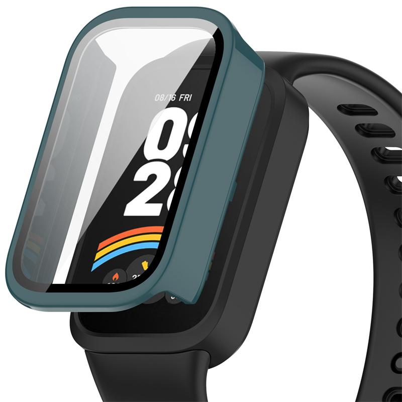 Жесткий чехол для ПК, стекло для Xiaomi Band 9, активное закаленное стекло, защитная пленка для экрана, аксессуары для Redmi Band 3, полное покрытие, бампер
