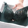 Women Fashion Full Cup Lace Bowknot Elasticity Thin Adjustable No Rims Gathering Pull Up Bra