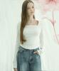 VIVACIOUS Renee Square Neck Slim Long Sleeve - 5Col