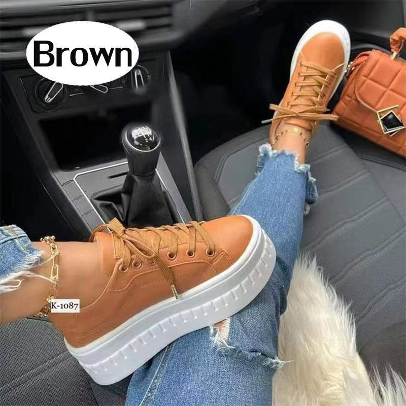 Новые женские модные кроссовки на платформе, туфли на шнуровке, женская обувь, кроссовки на танкетке для женщин, женская обувь
