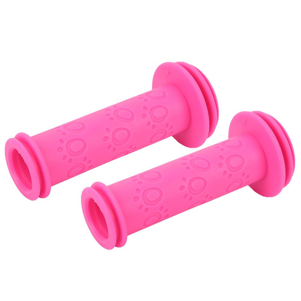 Children s Kids Bike Scooter Handle Bar Anti slip Grips Bicycle Handlebar Grips(rose red)