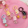 1PC Resin Kitten Cute Car Key Pendant with Small Bell Bag Charm 3D Cat Keychain Anti-lost Cartoon Mobile Phone Chain
