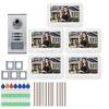 5 Apartments 7in 1000TVL HD Video Door Phone Intercom Doorbell Ir cUT Camera
