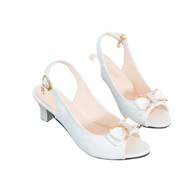 Женские модные босоножки с открытым носком и пряжкой в корейском стиле, весна/лето 2023 г., большие размеры