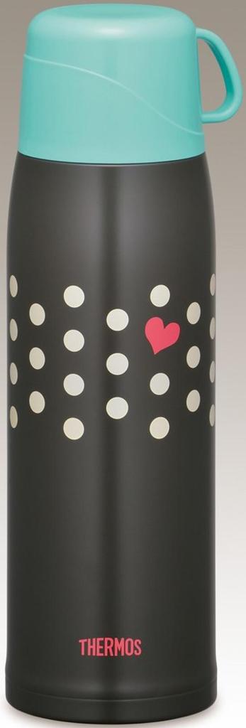 Термос с вакуумной изоляцией, двухсторонний, FFR-1004WF D-BL, синий в горошек, 1,0 л