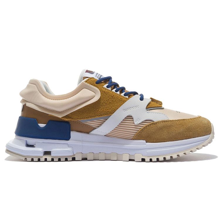 Li Ning 001 Craftsmanship Reflective Trend Shock Absorbing Non-Slip Wear Resistance Casual Shoes Men Casual Shoes Bone-Brown AZGS007-2