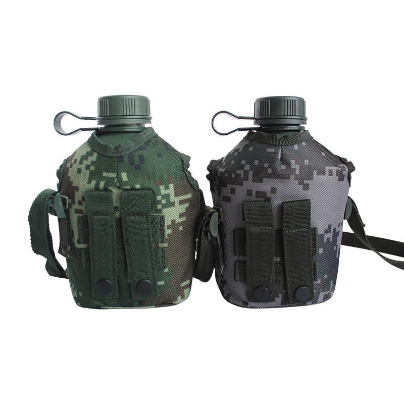 Weisi 1000ml Portable Aluminum Camouflage Canteen