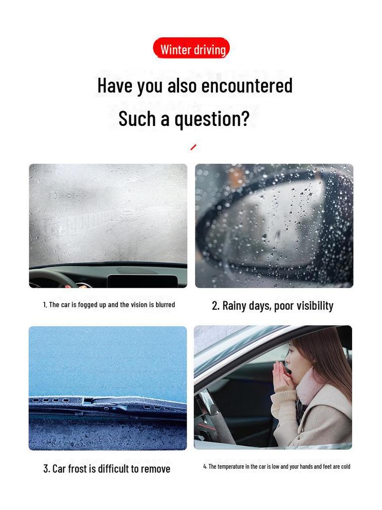 Высокомощный автомобильный обогреватель и размораживатель двойного назначения