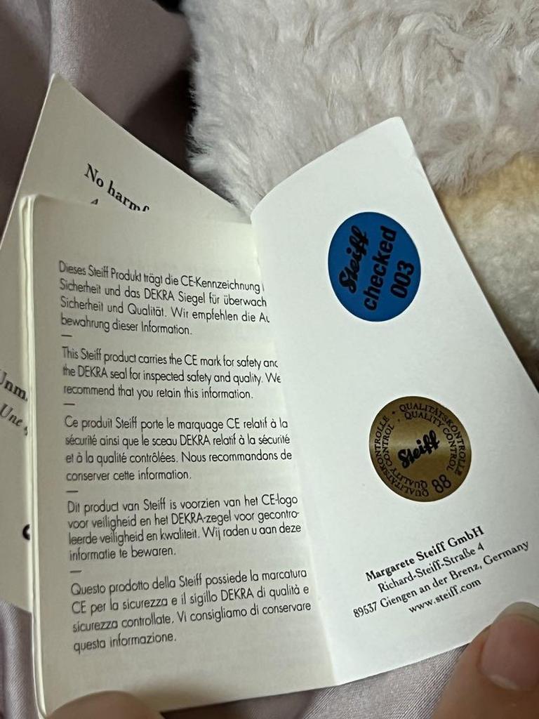 [USED] Steiff 1880 Paddy Teddy Bear, Cream