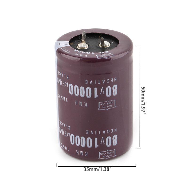 35x50mm 80V 10000uF Electrolytic Capacitor Filter Current Condenser For Audio Amplifier