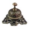 Solid Brass Hotel Counter Bell, Officer Call Bell Ornate Brass Hotel Counter Bell Desk Bell Service Bell for Hotels
