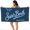 Пляжное полотенце Saint Barth Summer Paradise Мягкое Быстросохнущее Впитывающее Дышащее Легкое Удобное Полотенце Незаменимое для Путешествий и Бассейна