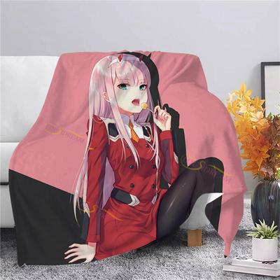 Одеяло с 3D принтом «Darling In The Franxx Zero Two», одеяло для взрослых и детей, одеяло для дивана-кровати, очень мягкое, теплое