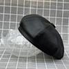 Large Size Man Leather Beret Lady PU Octagon Hat Girl Small Painter Cap Woman Plus Size Pumpkin Hats 54cm 56cm 57.5cm 60cm