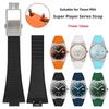 Фторкаучуковый ремешок для Tissot PRX Series Super Player 35 мм 40 мм FKM Женский Мужской Быстросъемная Складная Пряжка Ремешок для часов 11 мм 12 мм