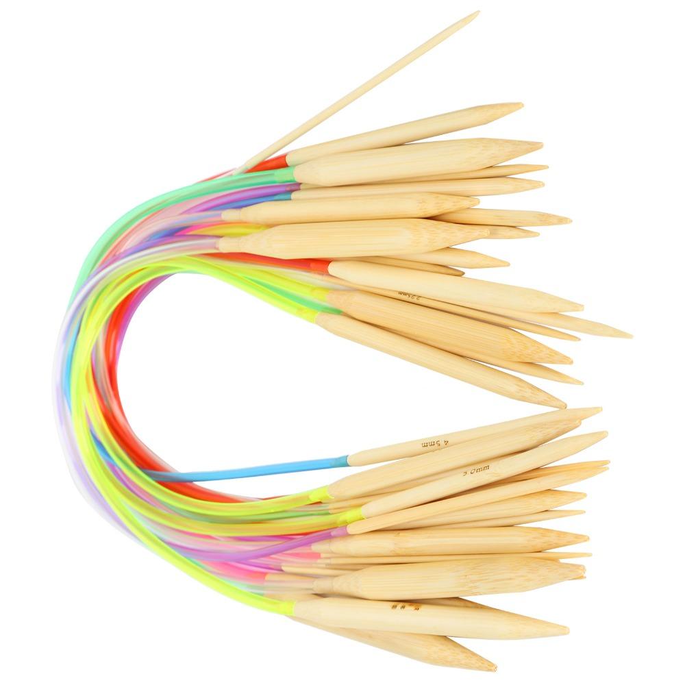 18pcs Colorful Plastic Tube Double Point Knitting Needles Knitting Tool Set For Weave
