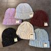 Patch Fashion Letter Knit Beanie Women Accessory For Winter Warmth And Comfort