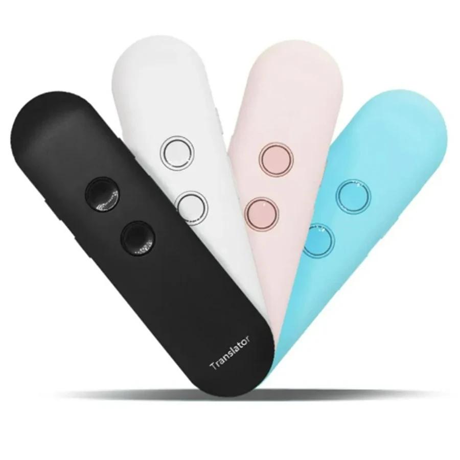 Портативный беспроводной интеллектуальный переводчик 40 языков Двусторонний мгновенный голосовой переводчик в реальном времени Приложение Bluetooth Многоязычный