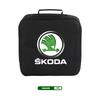 AAFO1 For Skoda Oxford Cloth Car Charge Cable Case Organiser Waterproof Charging Gun Storage Bag Kamiq Karoq Octavia 2 3 Rapid Scala