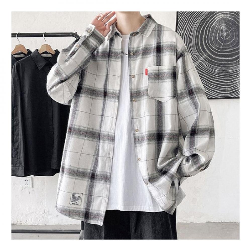 Limid Men S caSual looSe Fit Check Shirt Dmc Sha Qfd0699