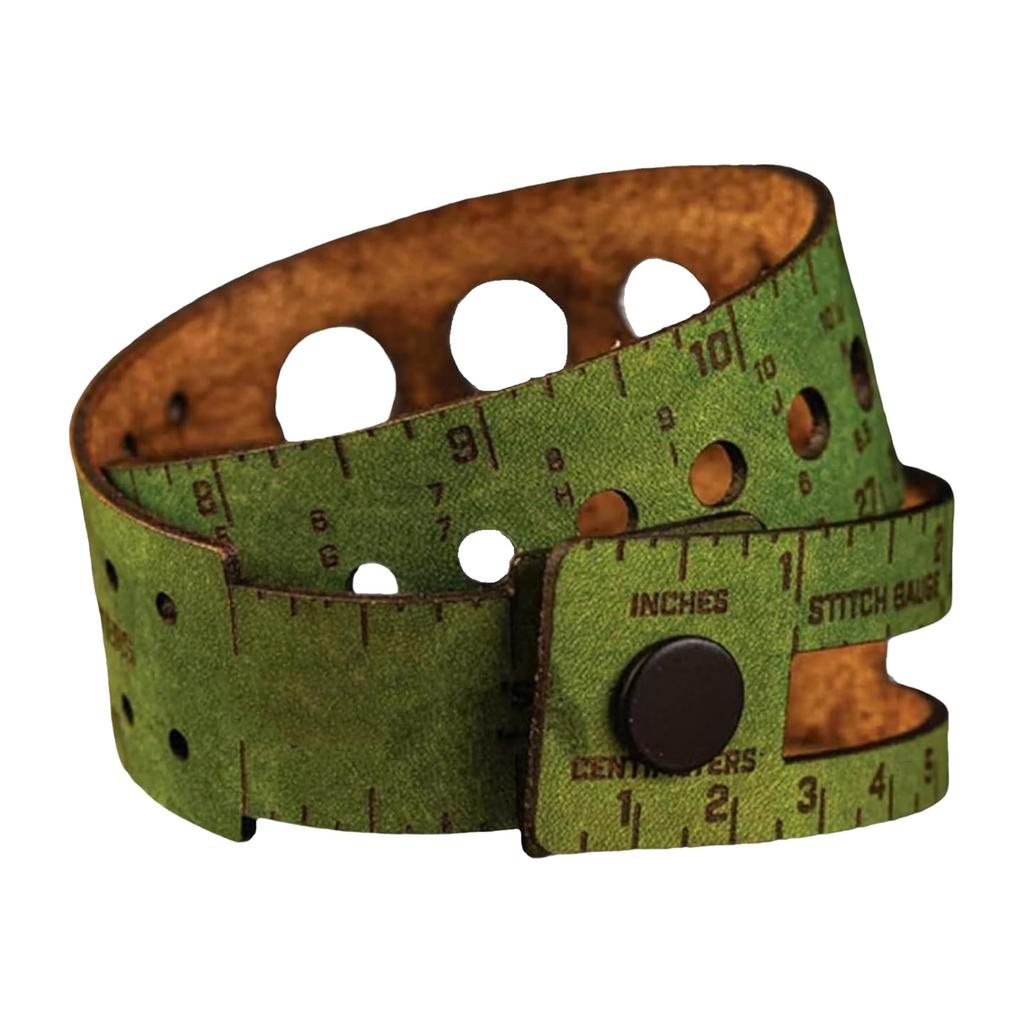 7 in 1 Leather Measuring Tool DIY Crafters Multi-Wrap 48cm Crochet Hole Measuring Ruler Protable Storage Leather Accessories