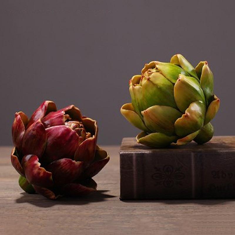 Artificial Artichoke Model Vase Filler Fake Vegetables And Fruits Faux Plant Kitchen Decorations Home Art Decor