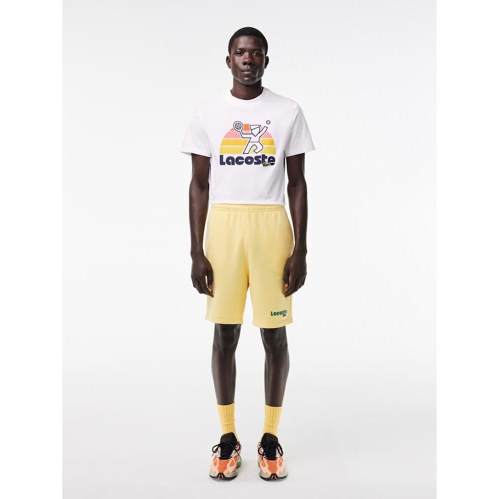 Lacoste Мужская летняя футболка с рисунком Th0784 54g 001 q2nTh0784 54g001