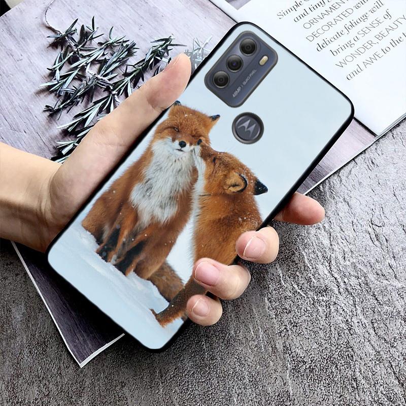 Милый чехол для телефона с изображением лисы для Motorola Moto E7 Plus E32 E20 E40 Edge 20 Lite G22 G52 G20 G30 G100 G60 G50 G10 G Pure G Stylus