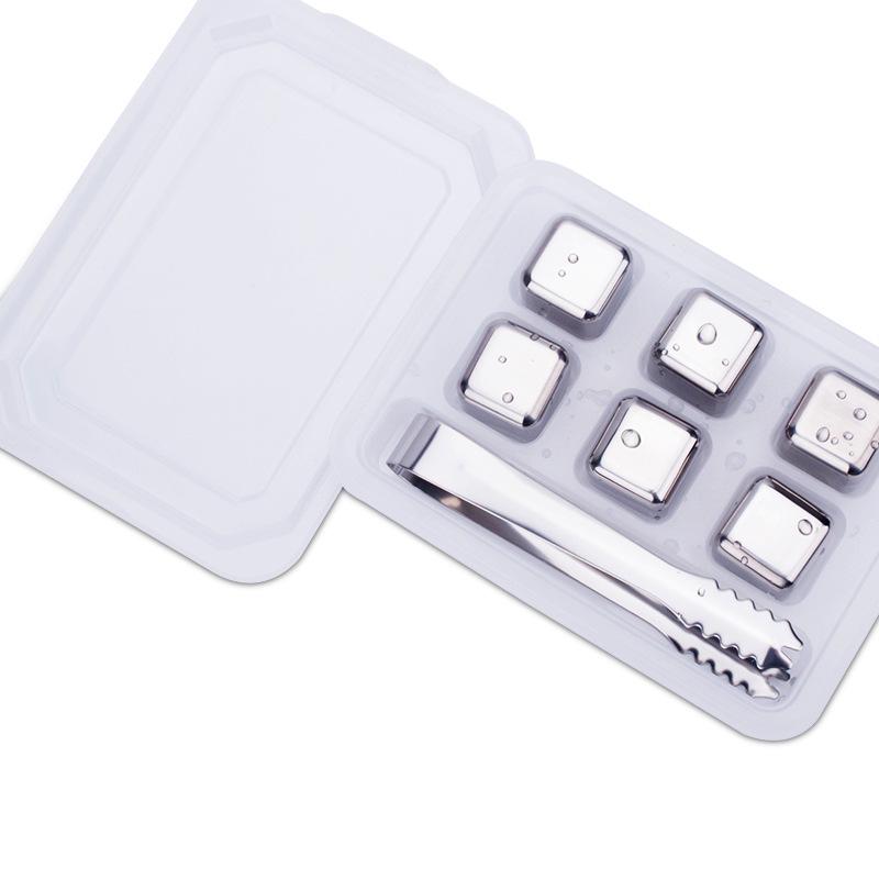 Набор кубиков льда для виски из нержавеющей стали с золотым покрытием - металлическая быстрозамораживающаяся сталь 304 для виски, вина и многого другого