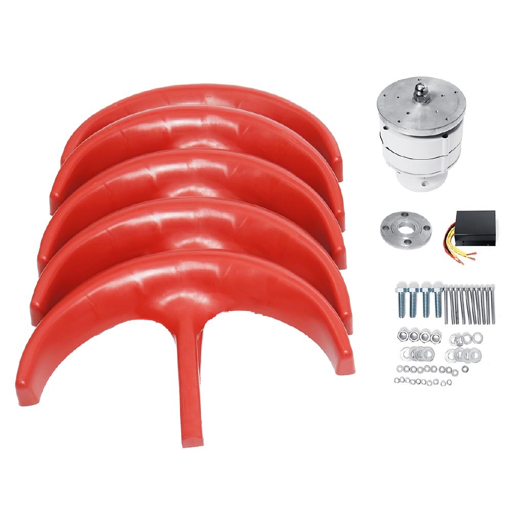 Ветрогенератор с вертикальной осью 2000 Вт, фонарь, 5 лопастей, комплект двигателя, для дома, гибридный, уличный фонарь, электромагнитный, 12/24 В