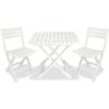 VidaXL Folding Bistro Set 3 Pcs Plastic White