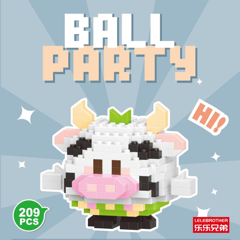 Серия кукол-животных из микрочастиц, строительные блоки, детские сборные игрушки