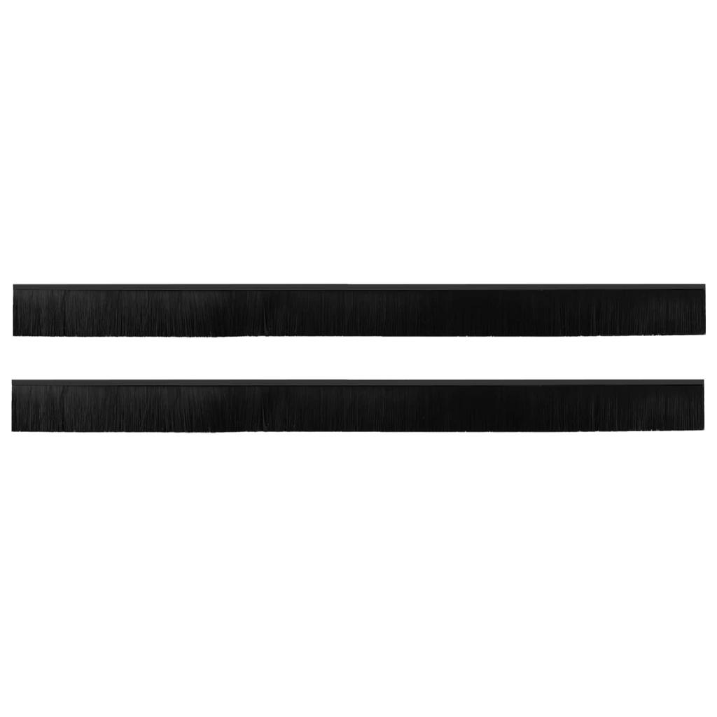 Self Adhesive Door Brush Seals 2 pcs Black 100 cm