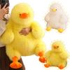 40/70/95cm Cartoon Long Hair Plush Yellow White Duck Doll Stuffed Cute Animal Plushie for Boys Girls Birthday Present
