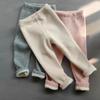 Kids Clothing Thicken Warm Cashmere Pants For Girls Autumn Winter Korean Childrens Plus Velvet Trousers Girls Legging
