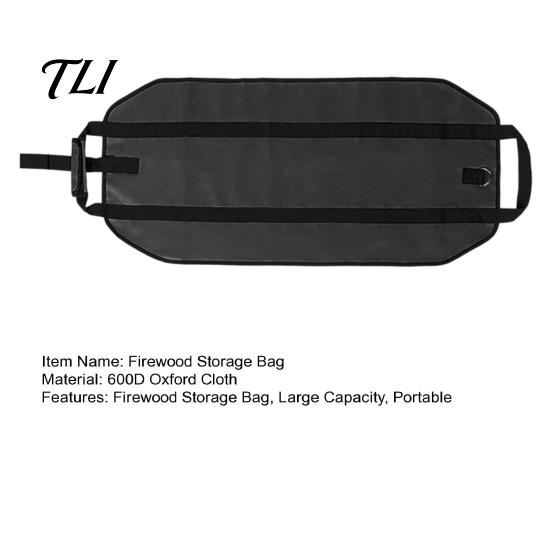 Large Capacity Firewood Storage Carrier Bag with Handle, Heavy Duty Log Tote, Durable for Camping Oxford Cloth Holder Indoor And Outdoor Use Fireplace