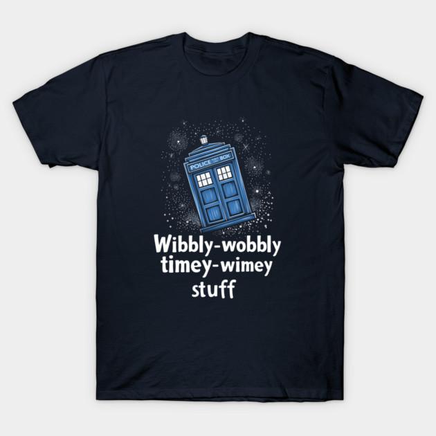 Asian Size Cotton Unisex Tshirt Print T-shirt Wibbly-Wobbly Timey-Wimey Stuff Tardis T-shirt No-Cut Print Regular Fit