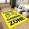 3D Cartoon Game Gamer Zone Controller Area Rug,Carpet Rug for Living Room Bedroom Sofa Decoration,Child Play Non-slip Floor Mat