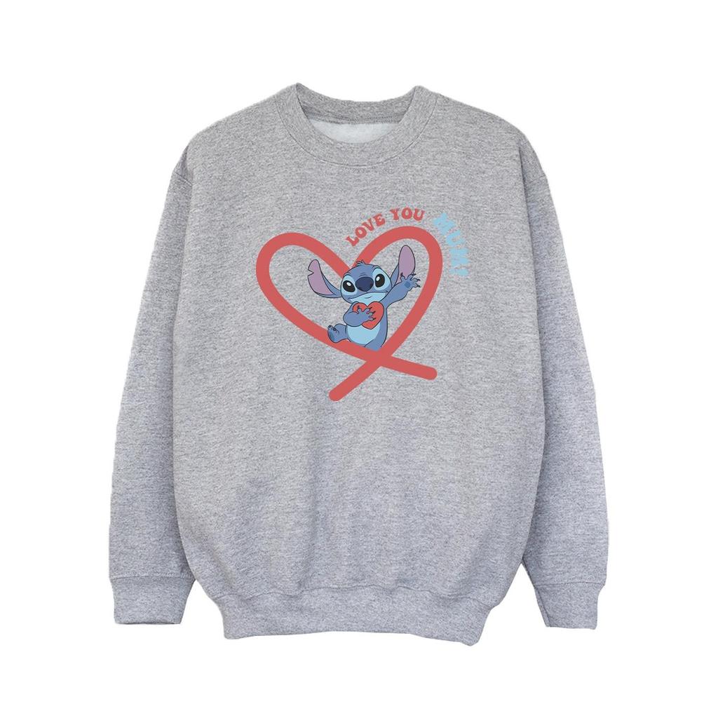Disney Girls Lilo & Stitch Love You Mum Sweatshirt