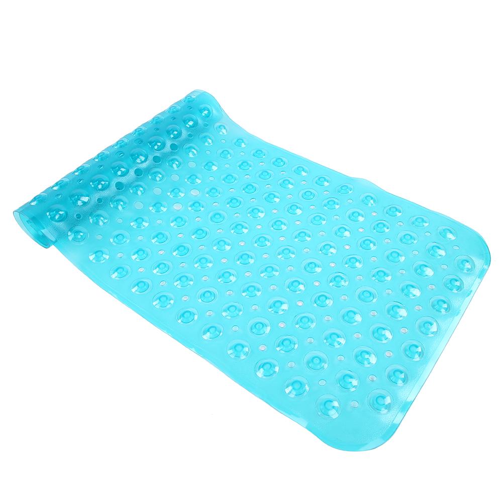 Нескользящий ПВХ коврик для ванны и душа, коврик для пола в ванной комнате с присосками для домашнего и гостиничного использования(Прозрачный зеленый 40,5x101см)