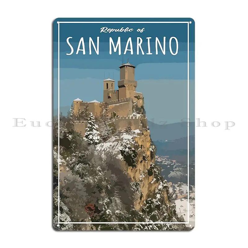 San Marino Republic Travel Posters Guimaraes Portugal Metal Plaque Classic Wall Decor Bar Designs Tin Sign Poster