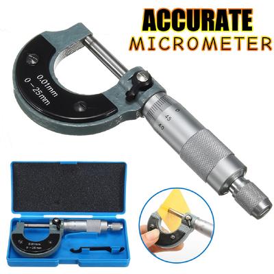 0,01 мм 0-25 мм внешний внешний метрический датчик микрометр машинист измерения с коробкой DIY измерительный инструмент