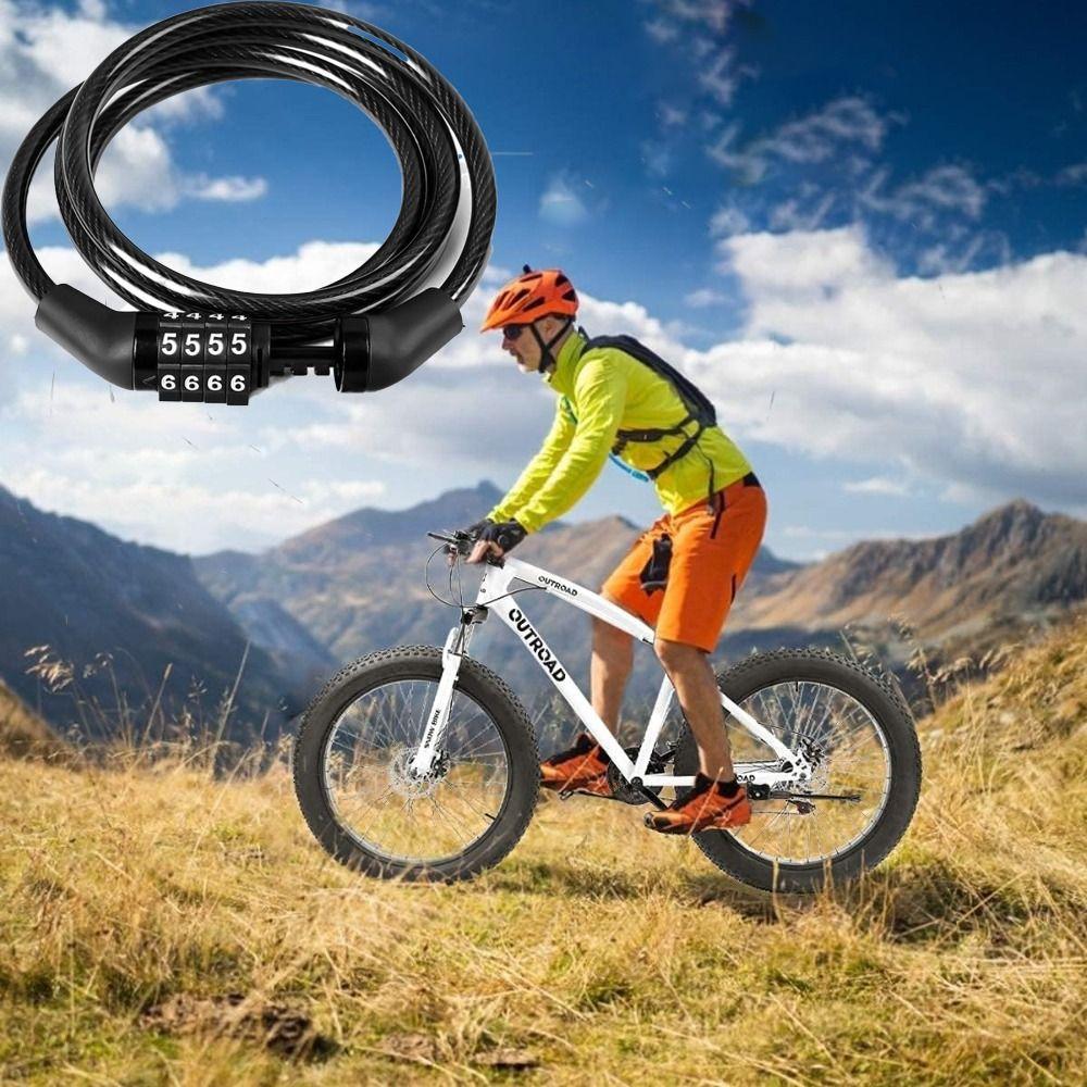 Противоугонный велосипедный замок с 4-значным кодом, пароль для мотоцикла, горный дорожный велосипед