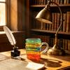 Кружка-книга с росписью, Новинка, Кофейные чашки в подарок книголюбу, Женские кружки из смолы, Забавные, Книжные, Уникальные кофейные кружки